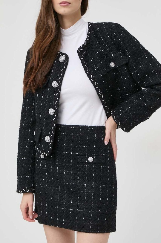 Miss Sixty spódnica wełniana casual czarny 6W3KJ1880000