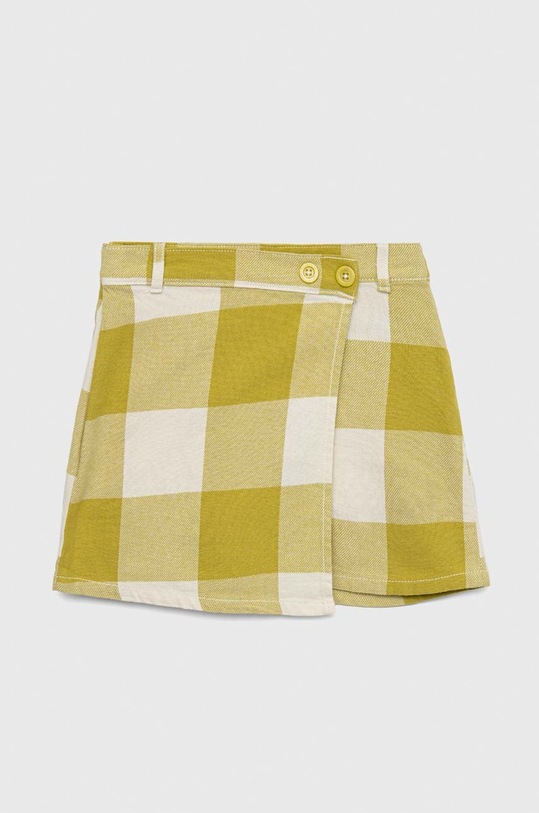 Dievčenská bavlnená sukňa United Colors of Benetton bavlna zelená 4X5VC000I.G