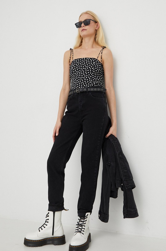 The Kooples jeansy FJEA25017J czarny AW22