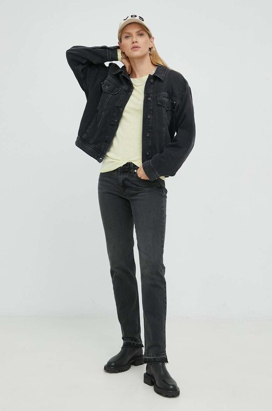 Levi's jeansy LOW PITCH STRAIGHT A1559.0006 czarny AW22