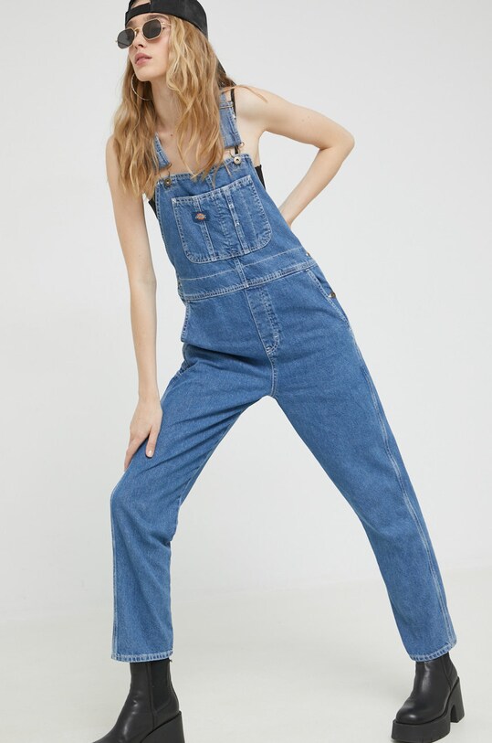 Dickies ogrodniczki jeansowe niebieski DK0A4XYCCLB1