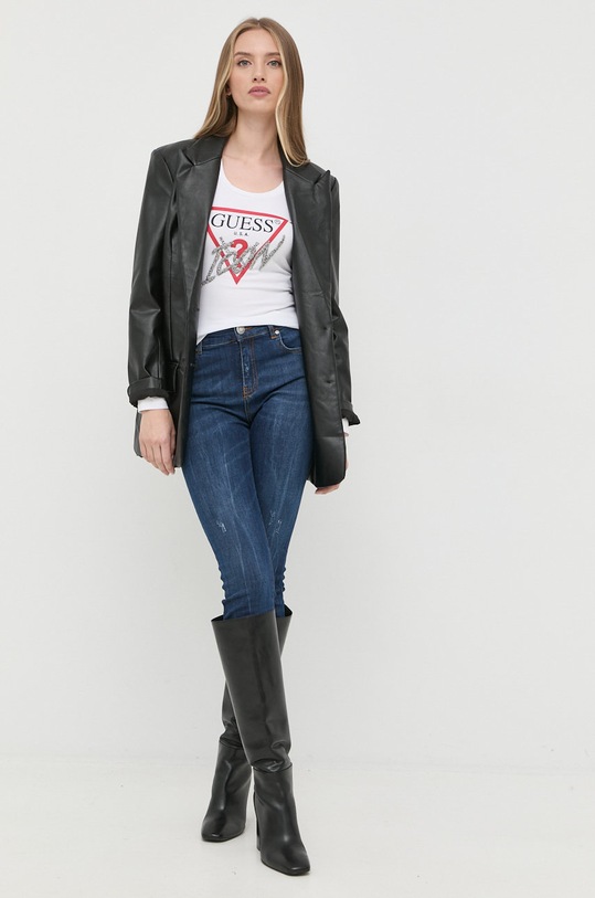 Pinko jeansy 1J10ZU.Y78M granatowy AW22