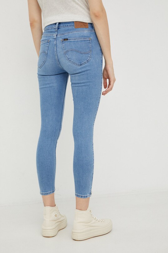 Odzież Lee jeansy Scarlett High Zip Partly Cloudy L31BERPA niebieski