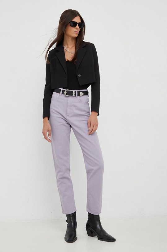 Wrangler jeansy Mom Purple Rock W246XMZ27 fioletowy AW22