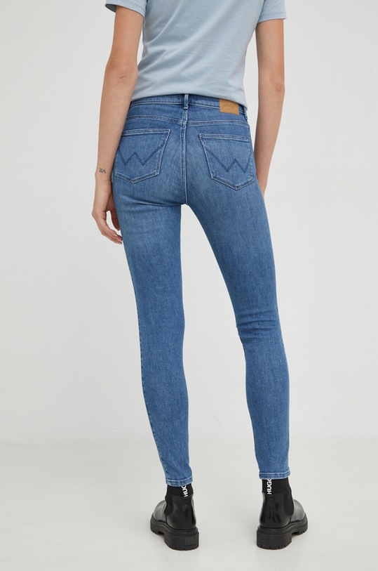 Odzież Wrangler jeansy High Rise Skinny Heath W27HXRW15 niebieski