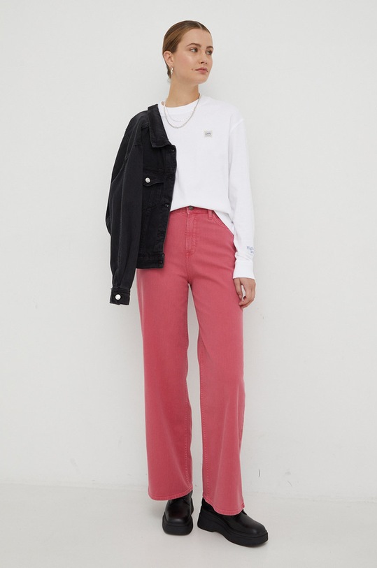 Lee jeansy L31SQWQT różowy AW22