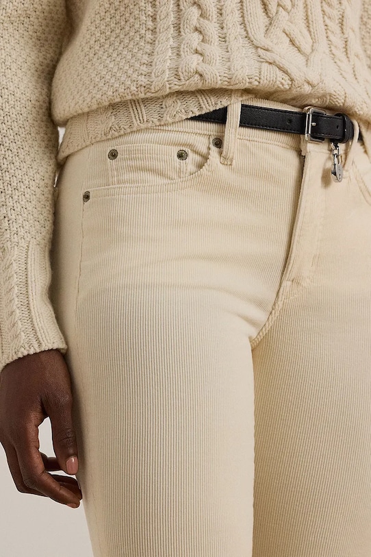 Lauren Ralph Lauren spodnie sztruksowe czarny 200881935001