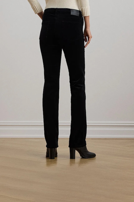 Menčestrové nohavice Lauren Ralph Lauren čierna 200881935001