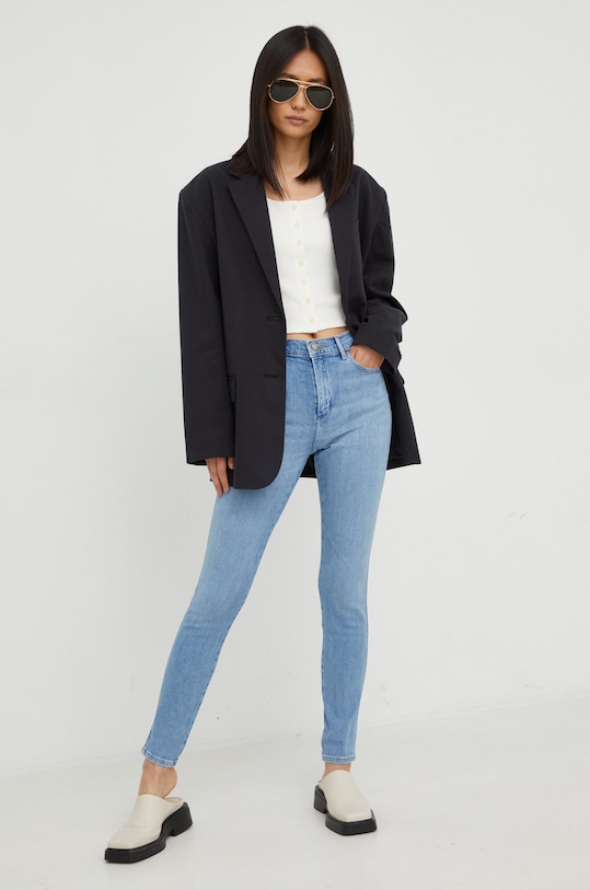 Τζιν παντελόνι Wrangler High Rise Skinny Forkeeps Planet friendly μπλε W27HXRW18