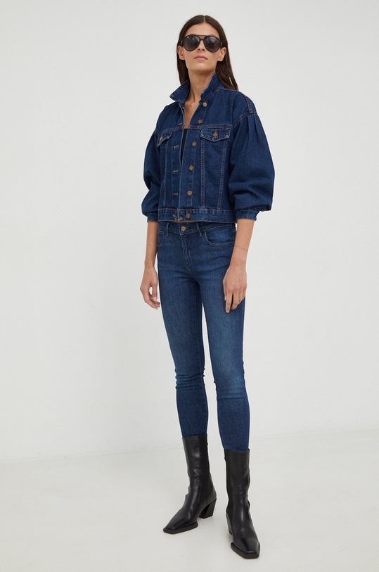 Wrangler jeansy Skinny Footloose W28KXRX14 granatowy AW22