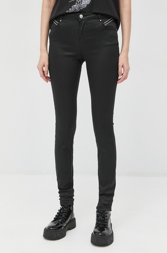 Morgan pantaloni low negru PALACE.NOIR