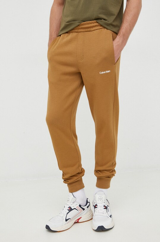 Donji dio trenirke Calvin Klein bez uzorka smeđa K10K109940.9BYY