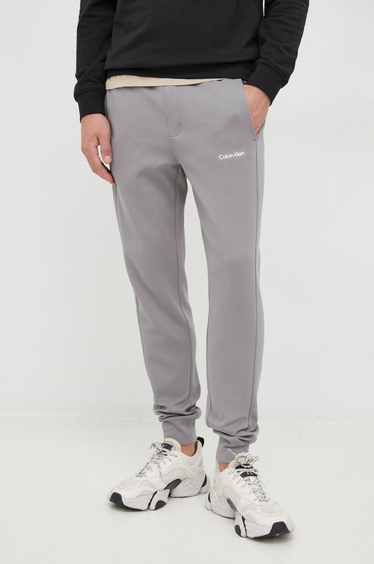 Tepláky Calvin Klein pletenina šedá K10K109940.9BYY