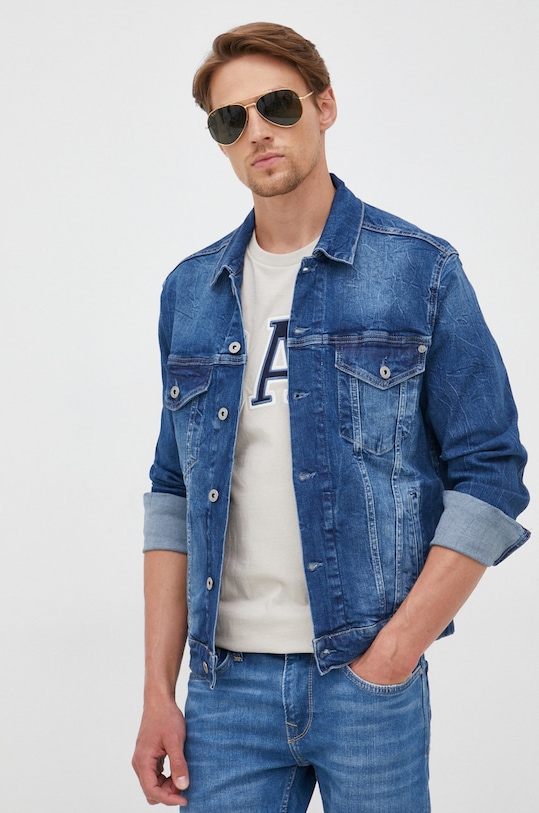 Džínová bunda Pepe Jeans PM402465HP2.000 modrá AW22