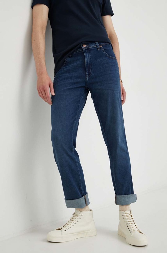 Wrangler jeansy Texas Slim Silkyway granatowy W12SCV39X