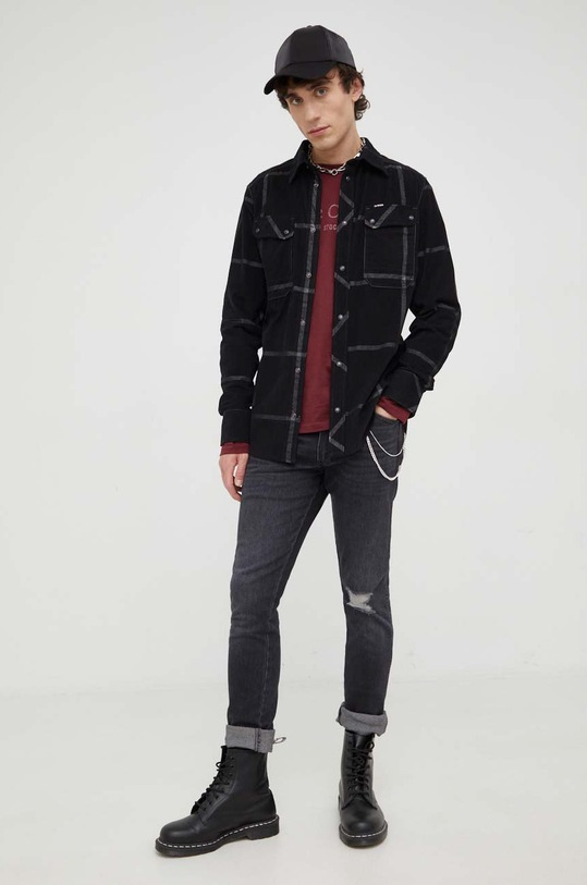 Wrangler jeansi Larston Authentic Black W18S8912V negru AW22