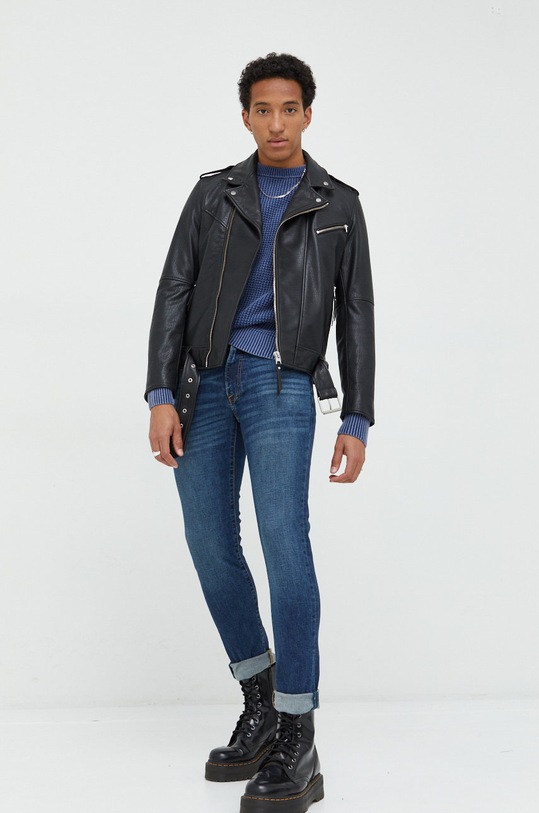 Abercrombie & Fitch jeansy KI131.2402.276 granatowy AW22