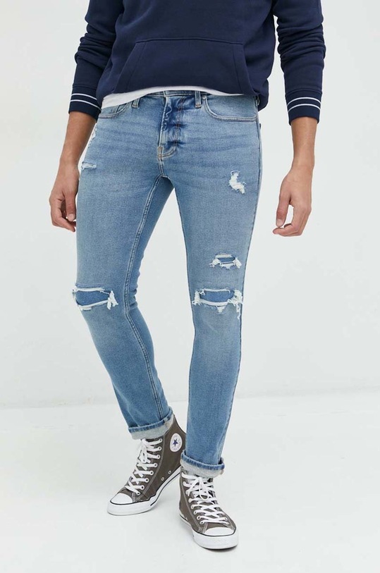 Hollister Co. jeansy Advanced Stretch niebieski KI331.2136.279