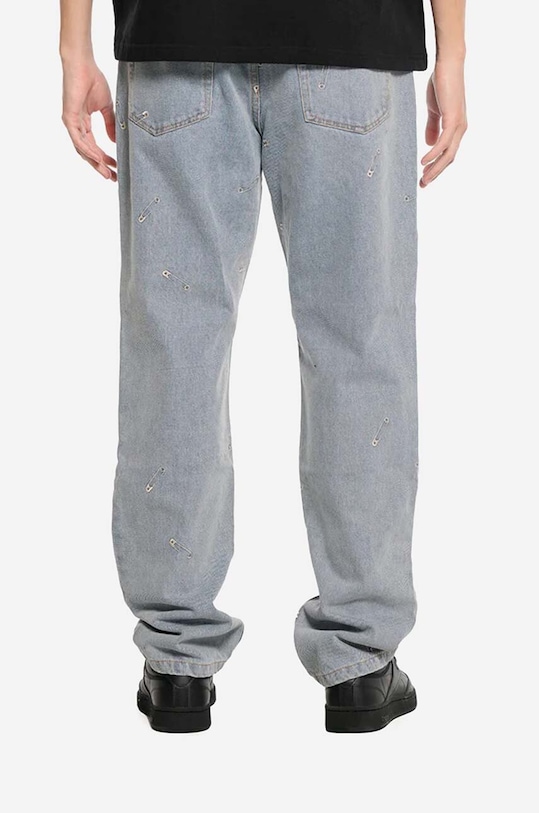 PLEASURES jeans in cotone Safety Pin P22W038 blu AW22