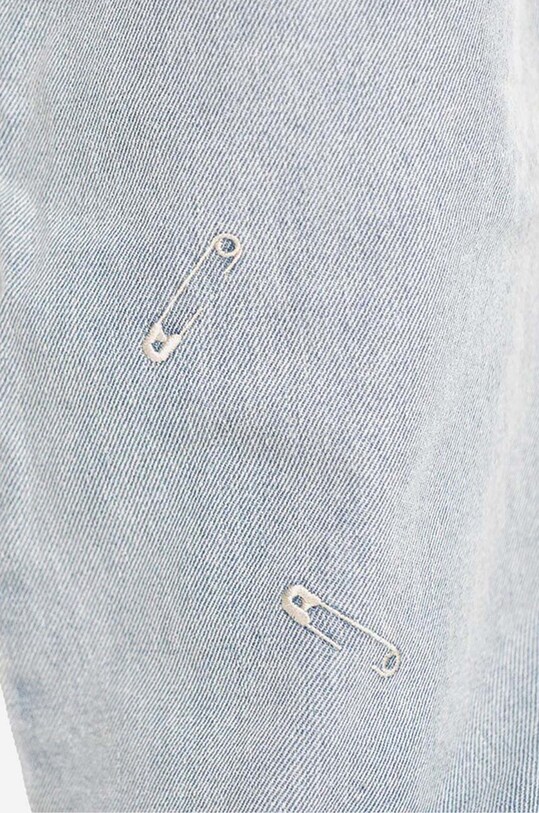 PLEASURES cotton jeans Safety Pin P22W038 blue