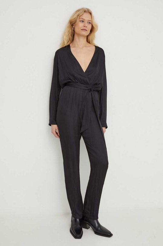 The Kooples salopeta FCOM25008K negru AW22