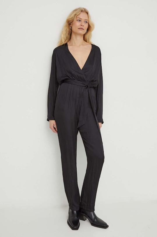 The Kooples salopeta FCOM25008K negru AW22