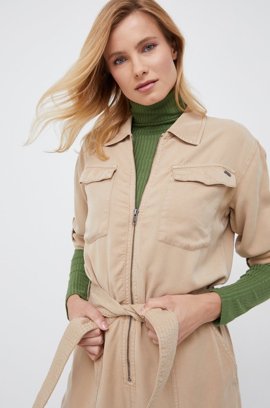 Pepe Jeans kombinezon casual beżowy PL230411.846