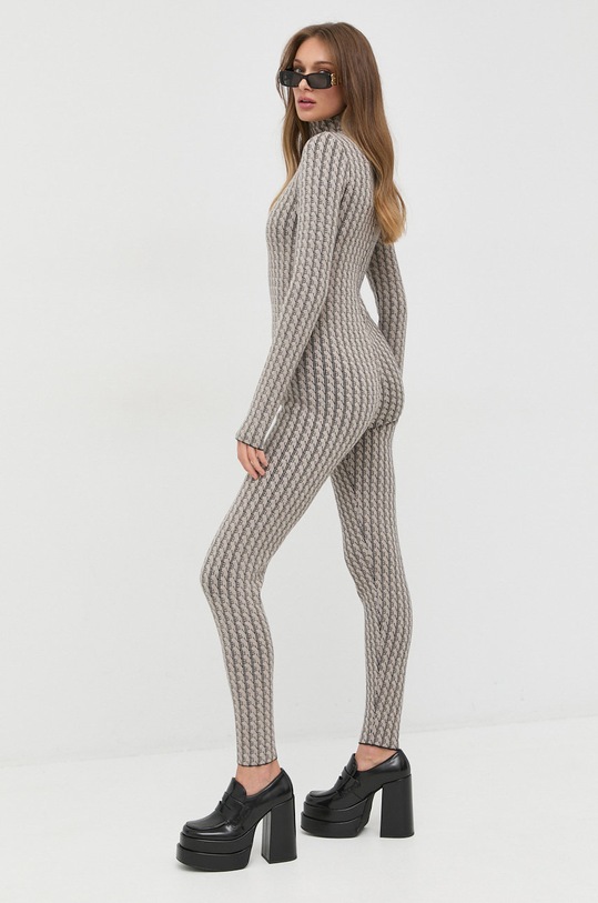 Victoria Beckham kombinezon wełniany 1422KJS004139A beżowy AW22