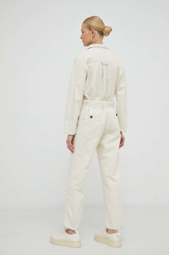 Odzież American Vintage kombinezon jeansowy SNOP182 beżowy