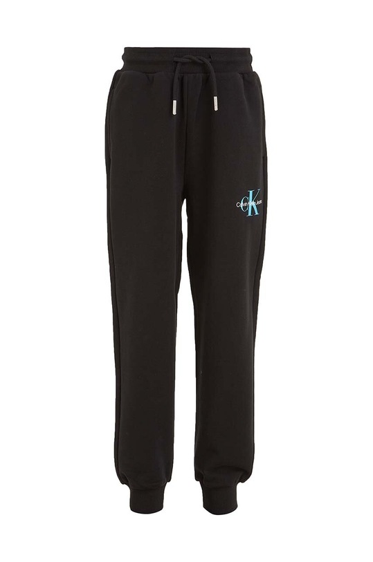 Παιδικό βαμβακερό παντελόνι Calvin Klein Jeans IU0IU00285.9BYY μαύρο AW22