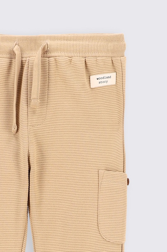 Coccodrillo pantaloni de bumbac pentru copii ZC2121101CBN bej AW22