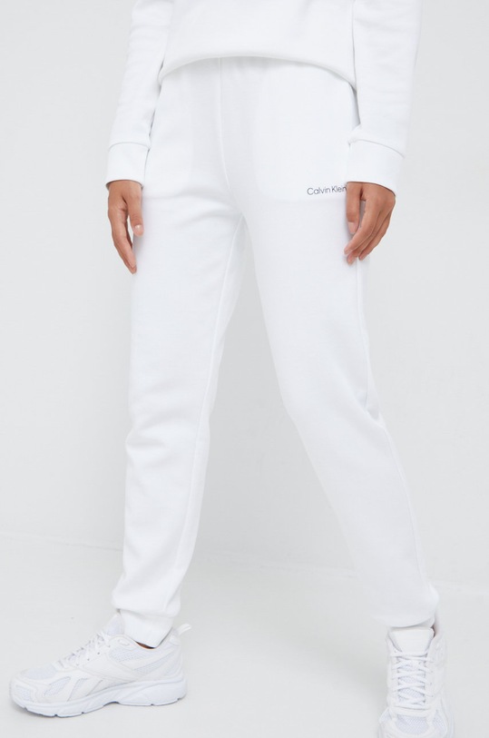 Calvin Klein spodnie dresowe dzianina biały K20K204424.9BYY
