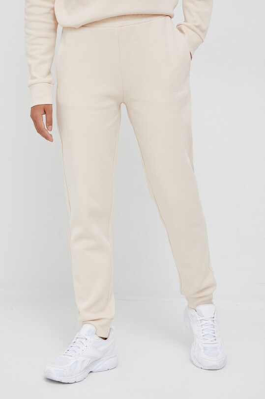 Tepláky Calvin Klein pletenina béžová K20K204424.9BYY