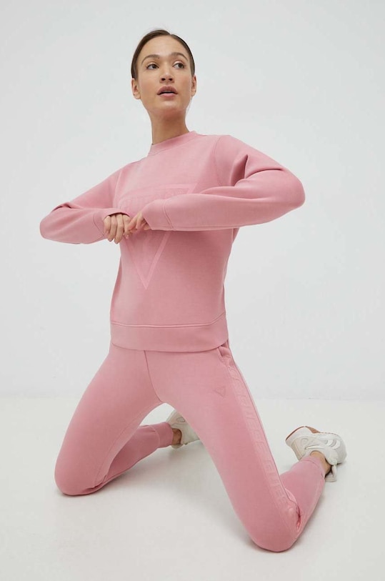 Guess spodnie dresowe ALLIE V2YB18.K7UW2 różowy AW25