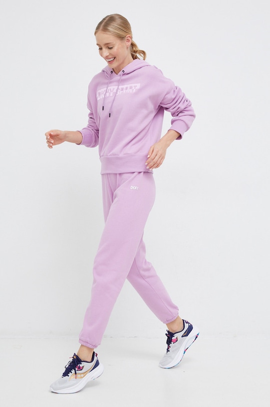 Dkny spodnie dresowe DP2P3114 fioletowy AW23