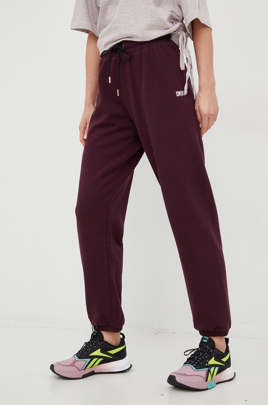 Dkny pantaloni de trening tricotaj violet DP2P3114