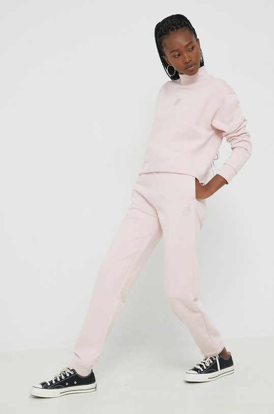 HUGO spodnie dresowe bawełniane 50472794 różowy AW22