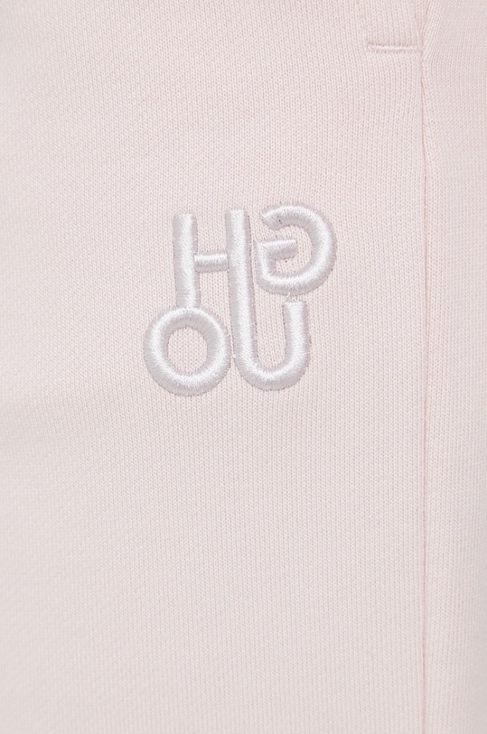 HUGO spodnie dresowe bawełniane różowy 50472794