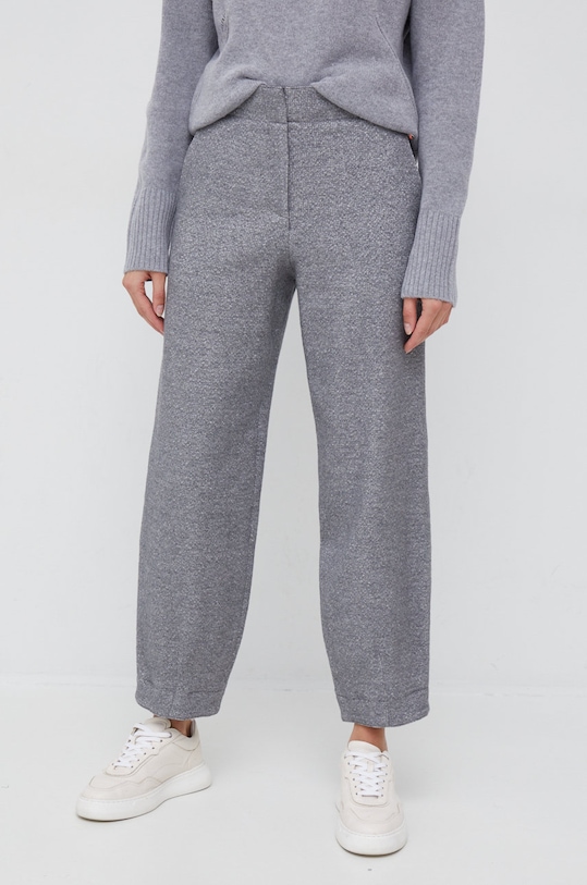 Emporio Armani spodnie z domieszką wełny H3NP23.C2106 szary AW22