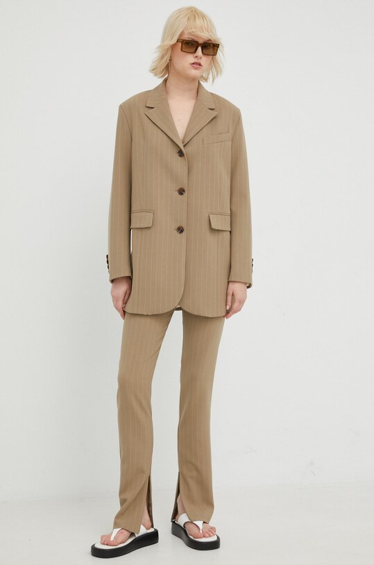 Штани Samsoe Samsoe F22200065 бежевий AW22