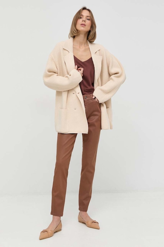 Marella spodnie 31361827200 brązowy AW22