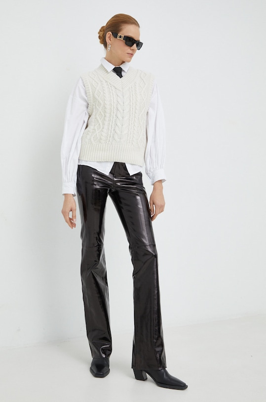 Gestuz spodnie skórzane Gocha 10906553 czarny AW22