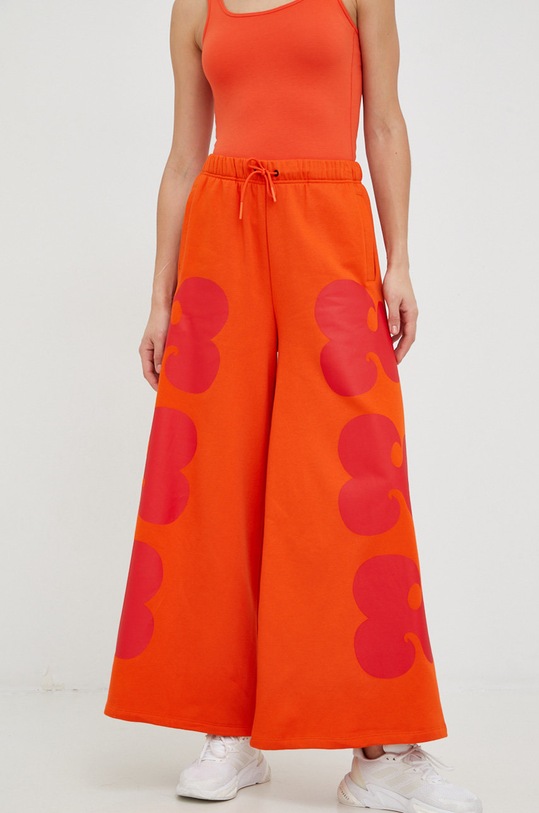 Adidas Performance pantaloni de trening tricotaj portocaliu HH8751