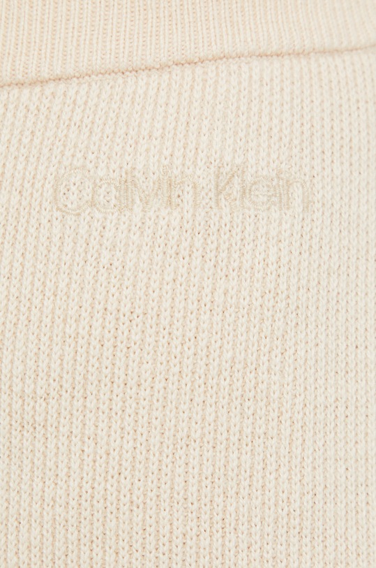 Kalhoty s příměsí vlny Calvin Klein béžová K20K204625.9BYY