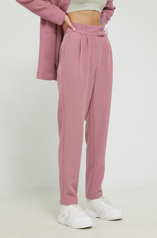 Vero Moda spodnie z elastanem różowy 10277542.MesaRose