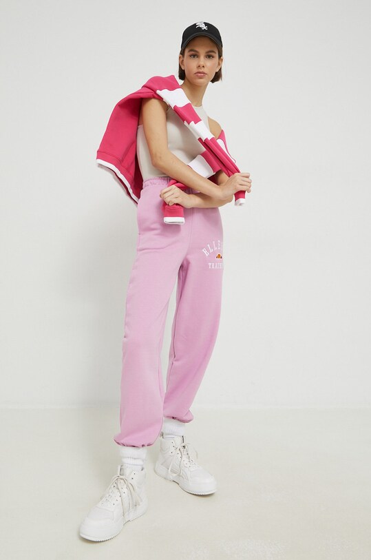Ellesse pantaloni de trening SGP15913 roz AW22