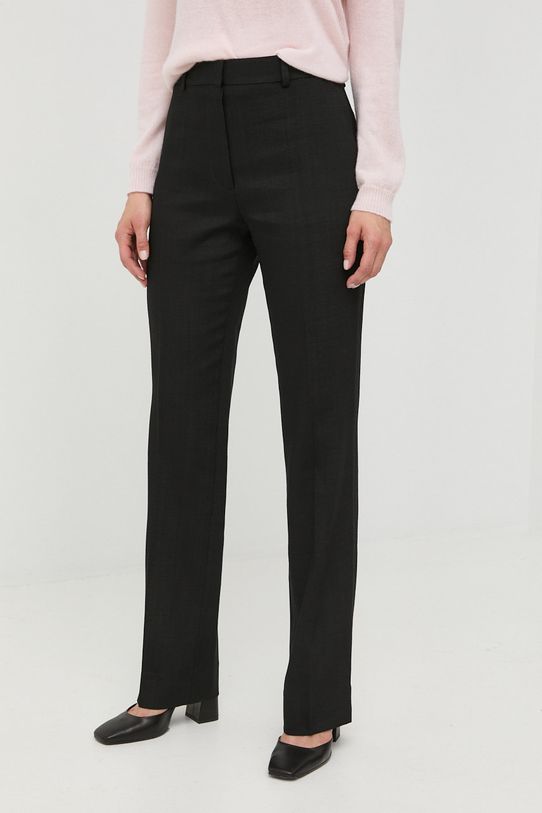 Nohavice Victoria Beckham s elastanom čierna 1322WTR003728B