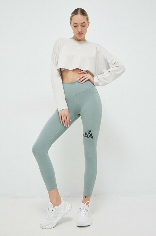 Tréningová mikina adidas Hyperglam HK2584 béžová AW22