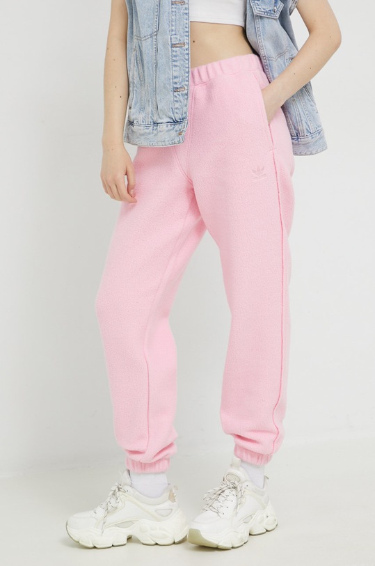 adidas Originals spodnie dresowe dzianina różowy HL9148