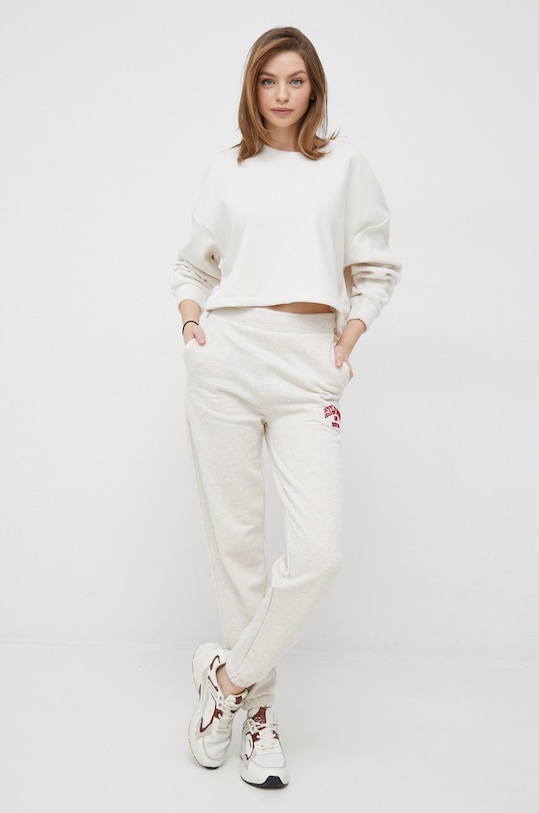 Bombažen spodnji del trenirke Tommy Hilfiger WW0WW36392.9BYY bež AW22